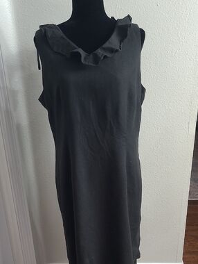 Mary McFadden Black and White Collection Labe Linen Blend Size 16l